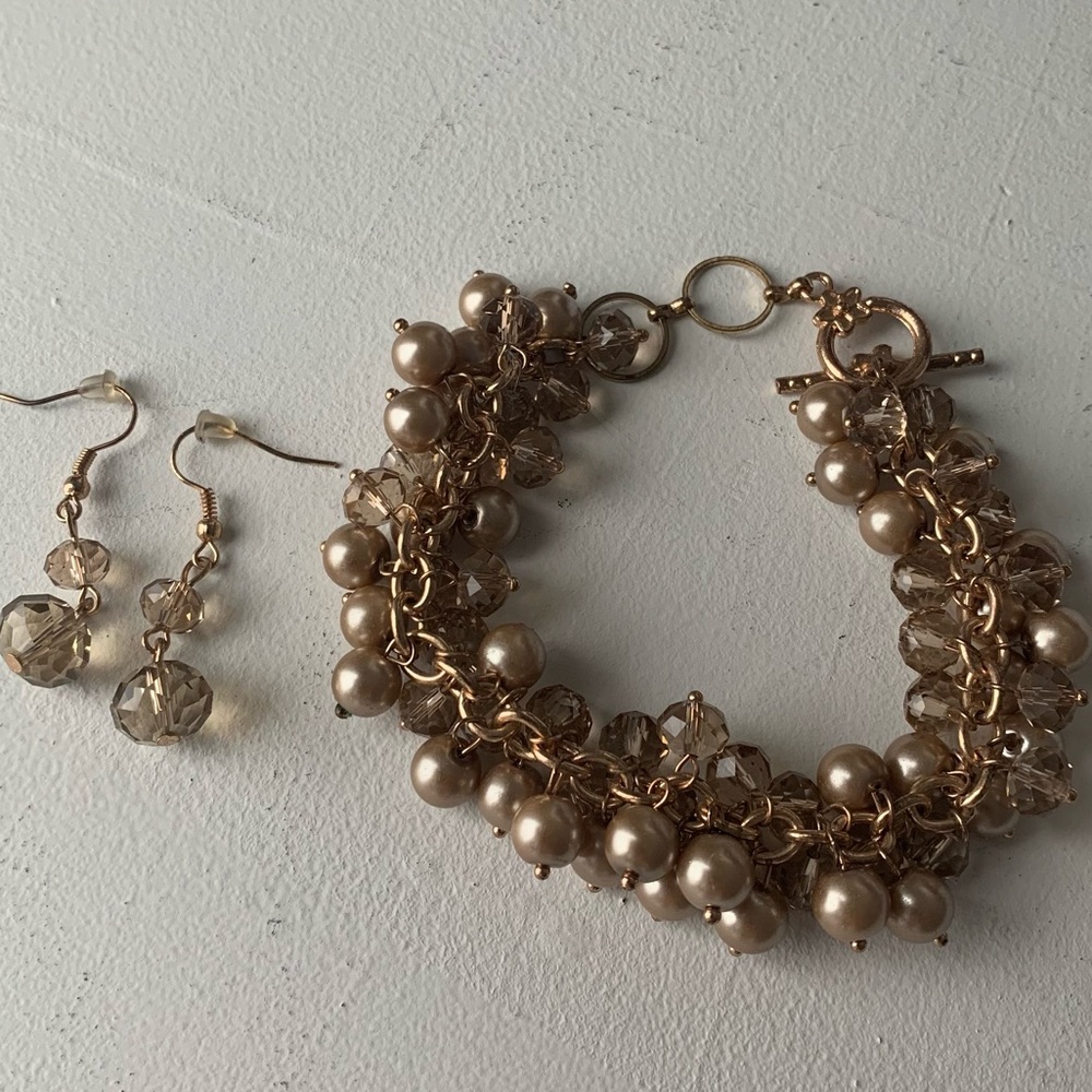 Earrings and bracelet